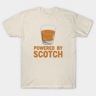 Powered By Scotch - Scotch Drinkers Gift T-Shirt